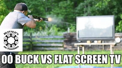 00 Buckshot vs Flat Screen TV – will it go through?