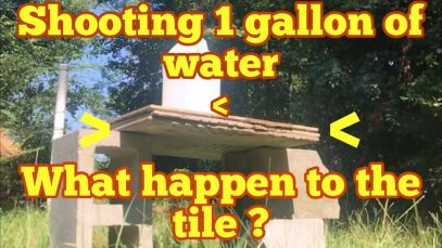 1886 Winchester versus 1 Gallon of Water versus Ceramic Tile
