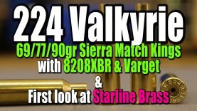 224 Valkyrie – 69/77/90gr Match Kings with 8208XBR & Varget