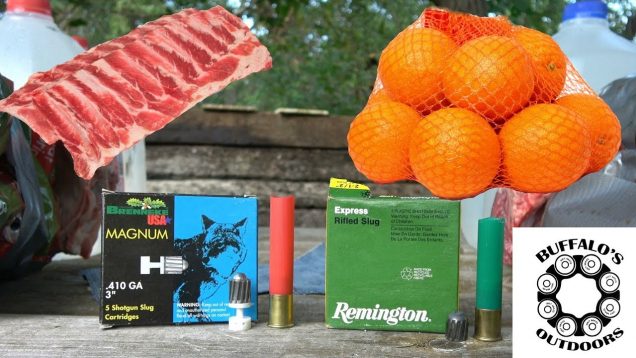 .410 slugs – Brenneke vs Remington vs Meat Target