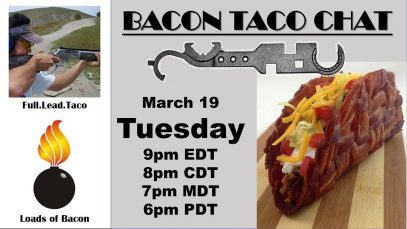 Bacon Taco Assemble Together! Live chat announcement.