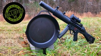 Can A Cast Iron Skillet Stop A MP5? (Full Auto Friday)