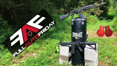 Full Auto Friday! AK-47 & AR-15 vs Punching Bag ?