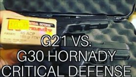 Glock 21 vs. Glock 30 .45 Auto 185gr Hornady Critical Defense Review