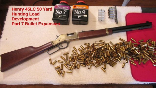 Henry 45LC 50 Yard Hunting Load Development Part 7 Bullet Expansion