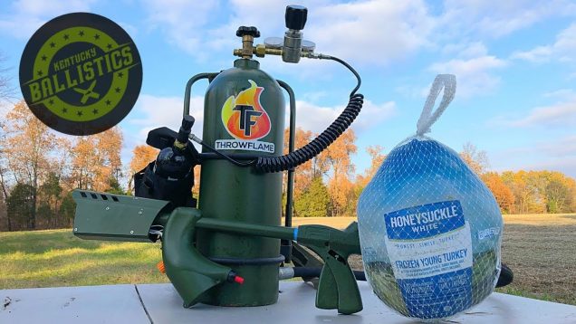 How To Cook A Turkey With A Flamethrower! (Flamethrower vs Turkey)