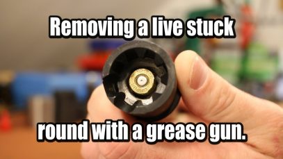 Removing a stuck case with a grease gun