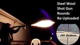 Steel Wool Shot Gun Rounds At Night. (Re-Uploaded)