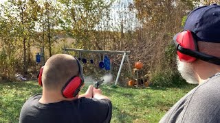 Kelby and I shooting pumpkins (2019)