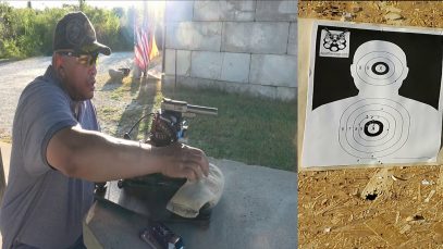 S&W Victory – Factory vs Volquartsen Barrel 50yd line – In A Ransom Rest