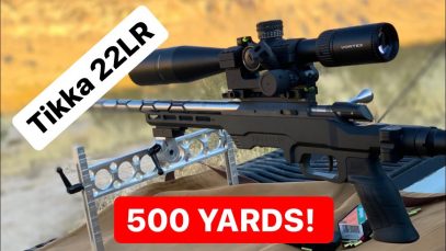 22LR at 500 Yards! Tikka T1x Ivey Adjustable Scope Base test