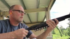Shooting Magtech brass 12ga slugs for function and 3 powders