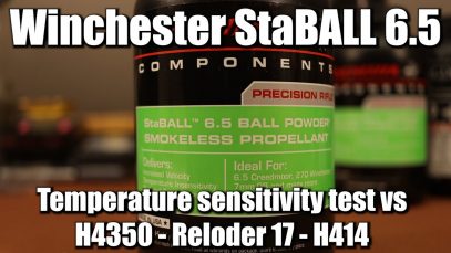Winchester StaBALL 6.5 – Temperature sensitivity test