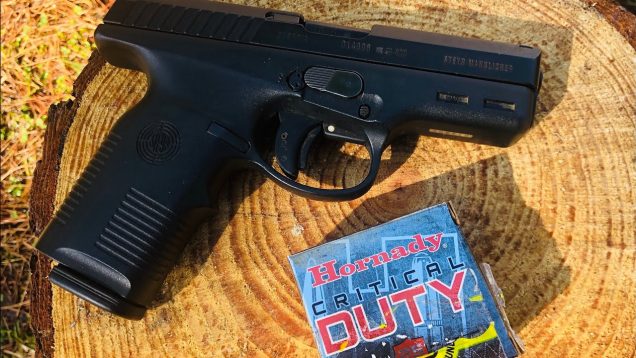 Hornady’s Critical Duty Ammunition 9mm Luger +P 135 Grain FlexLock in a Steyr M9