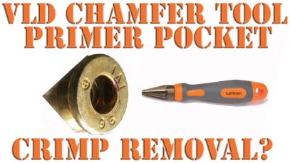 Lyman VLD neck reaming tool for .223/5.56 primer pocket crimps.  One tool, two uses!
