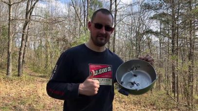 On the range with an AK-47 pistol