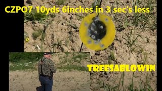 CZ P07 at 10 yds 6 inches 3 seconds or less