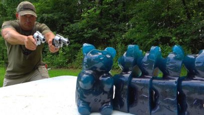 Hand Cannons vs GIANT Gummy Bears ?