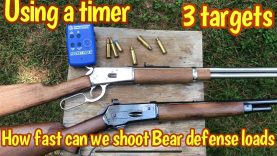 How fast can you get 3 shots on 3 different targets with a lever action?