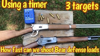 How fast can you get 3 shots on 3 different targets with a lever action?