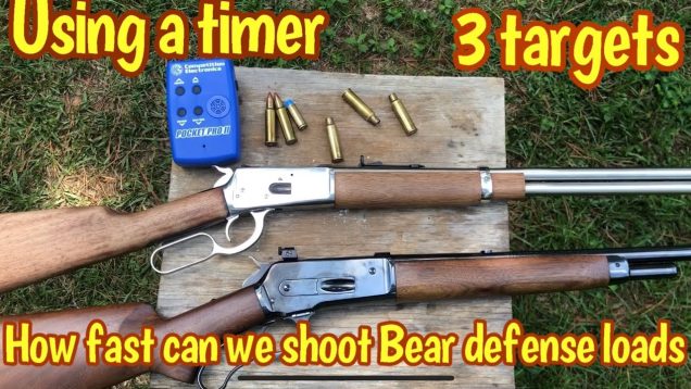 How fast can you get 3 shots on 3 different targets with a lever action?