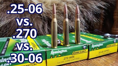 .25-06 Rem vs. .270 Win vs. .30-06 Spfld Remington CoreLokt Pork and Water Jugs Test