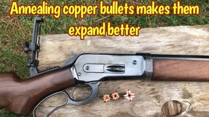 Annealing the copper bullet for the 50-110 Win helps it expand