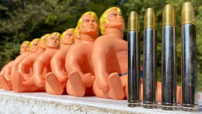 Elephant Rifle vs Stretch Armstrongs !!!