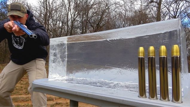 Double Barrel Elephant Rifle (500 Nitro Express) vs Ballistic Gel