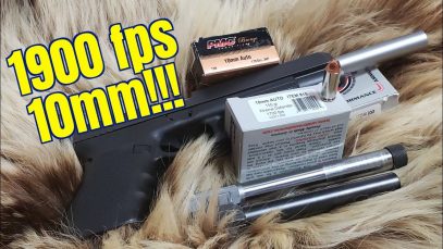 10mm Glock 40 3 Long Barrel Length Velocities