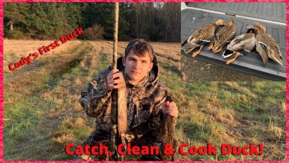 Duck Hunt, catch, clean and cook. Washington Duck Hunt, Cody’s first duck. Mallard