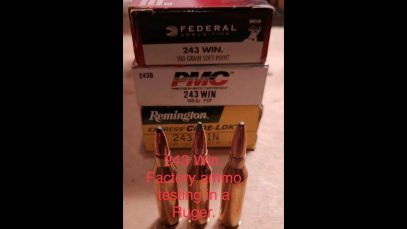 243 Win Factory Ammo testing With a Ruger M77 Mark II