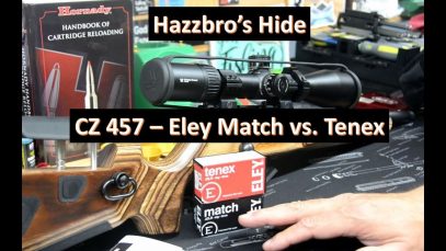 CZ457 –  Eley Match vs Tenex – One gets to .33″ @ 50 yards!