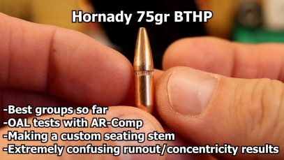 223 Rem – 75gr Hornady BTHP with AR-Comp
