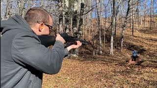 At the range, testing the Brenneke 12 gauge tactical home defense rounds