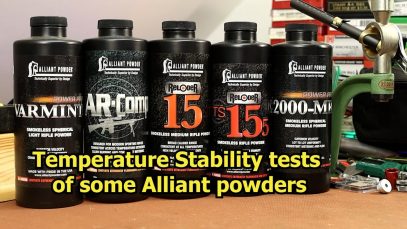 Temp stability test of some Alliant powders