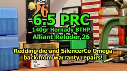 6.5 PRC – 140gr Hornady BTHP and Reloder 26