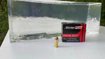 SinterFire 45 ACP test using Clear Ballistics gel!