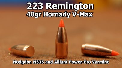 223 Rem – 40gr Hornady A-MAX