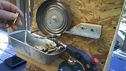 Wounded in action while annealing brass