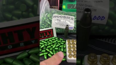 Hoosier Bullets 9mm 124gr RN review w/ Mighty Armory Dillion Powder Funnel.    #shorts