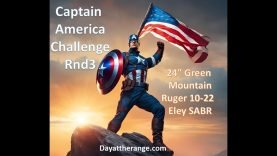 @Dayattherange Captain America Challenge Rnd 3 24″ Green Mountain Barrel Ruger 10-22  Eley SABR 22lr