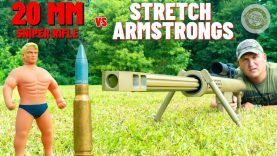 20 MM Sniper Rifle vs Stretch Armstrongs