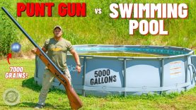 PUNT GUN vs Swimming Pool (5000 Gallons Of Water !!!)