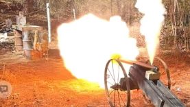 First shots from our cannon after we restored it
